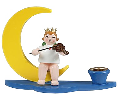 Kerzenhalter - Engel auf Mond Kerzenhalter - Engel auf Mond