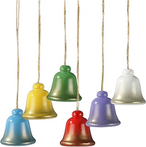 Osterschmuck 6teilig Glocken farbig