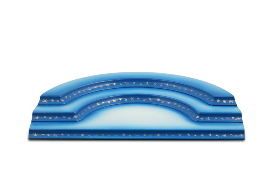 Wolke konkav, 3-stufig, blau-weiß Wolke konkav, 3-stufig, blau-weiß