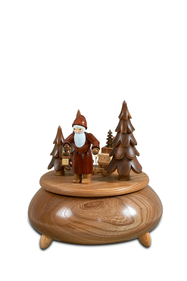 Spieldose Weihnachtsmann mit Schlitten, Melodie O Du Froehliche Spieldose Weihnachtsmann mit Schlitten, Melodie O Du Fröhliche