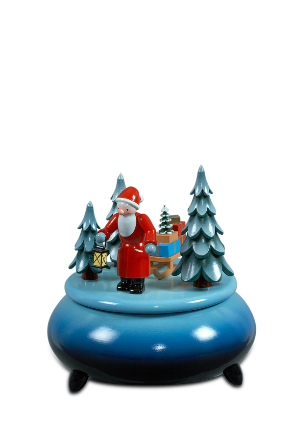Spieldose Weihnachtsmann mit Schlitten, Melodie O Du Froehliche Spieldose Weihnachtsmann mit Schlitten, Melodie O Du Froehliche