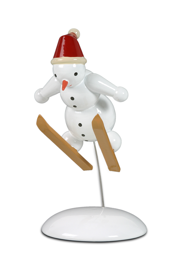 Schneemann Skispringer