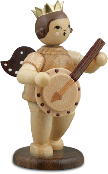 KD Ellmann naturfarbener Musikantenengel mit Banjo